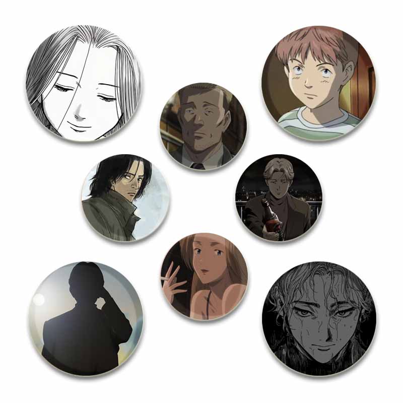 Anime Merchandise Accessories - Anime Monster Tinplate Soft Button Brooch