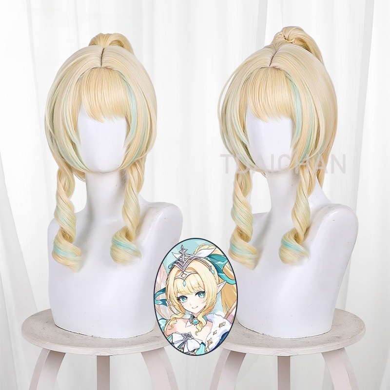 New Genshin Impact Vesna Cospl - огляд і ціна Cosplay Wig Colored